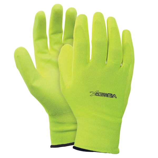 Hi-Vis Lightweight Glove - PV Coated LG, PK 2